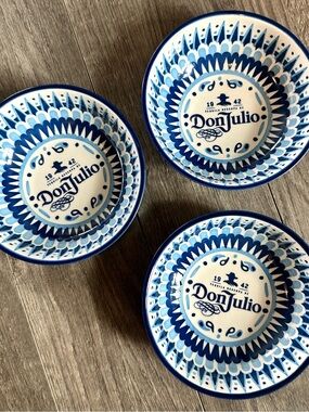 Ceramic Don Julio branded Guacamole Bowls - Set of 3